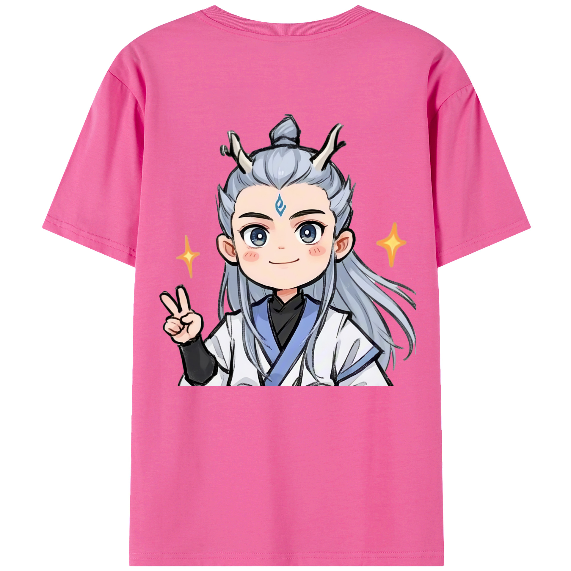（画像用） Ne Zha 2 ナタ 魔童の大暴れ レディース半袖Tシャツ(バックプリント)